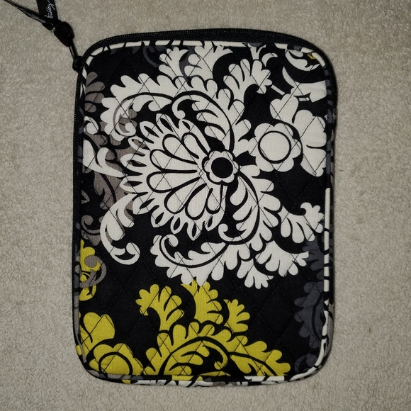 Vera Bradley Baroque Tablet Cover Black Gray White Yellow - Picture 2 of 5